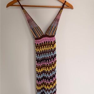 Multicolor Crochet Knit Dress